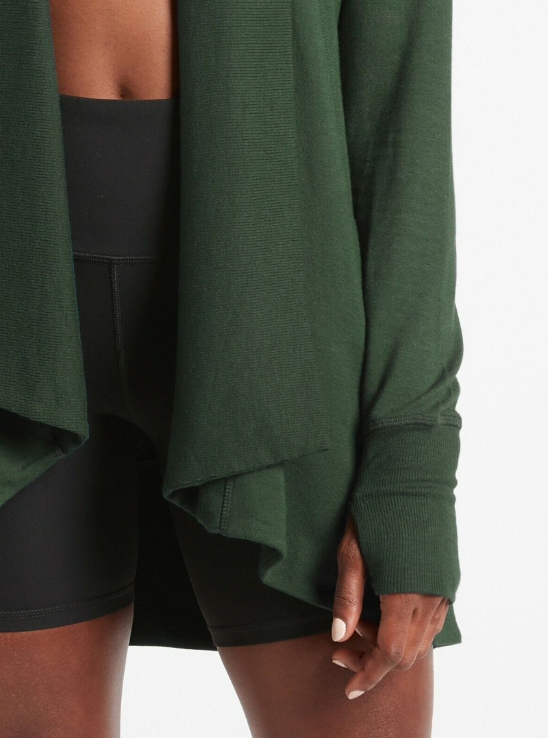 Athleta Seaweed Snack Green Nirvana Pranayama Wrap Cardigan