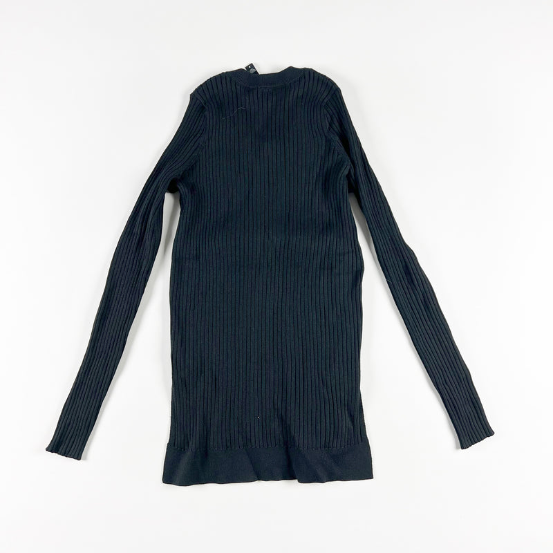 Athleta Lincoln Park Ribbed Knit Stretch Scoop Neck Long Sleeve Pullover Sweater