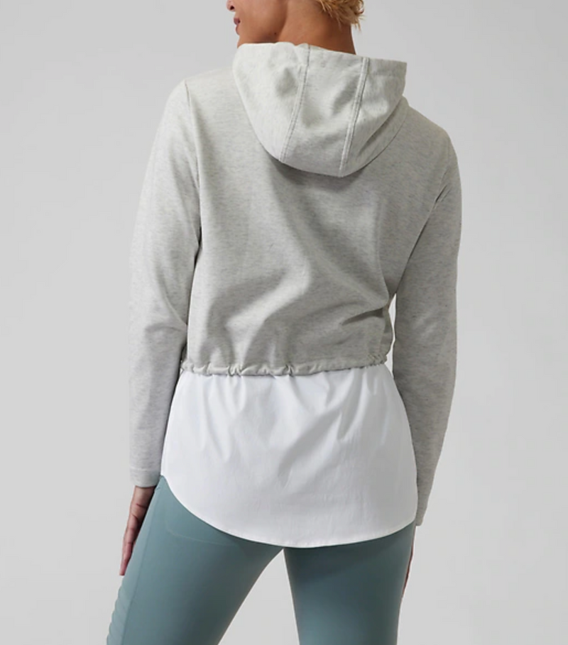 Athleta Heather Grey Gallery Hoodie Top