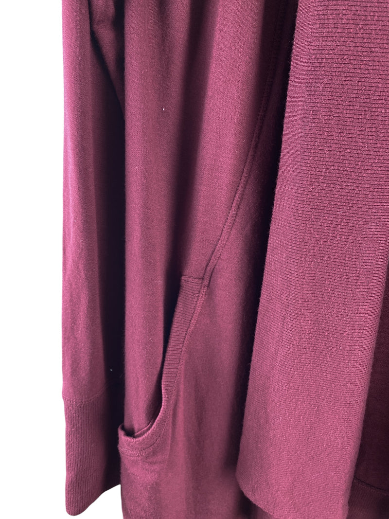 Athleta Women's Pranayama Open Knit Cardigan Wine Size S