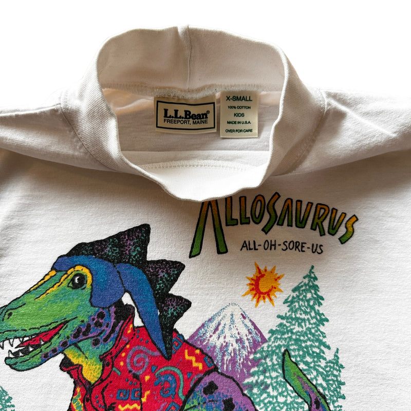90s LL Bean allosaurus longsleeve kids small
