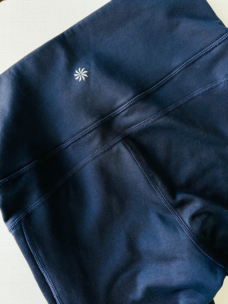 Athleta Primaloft Ridge Navy Blue Fleece Lined Leggings