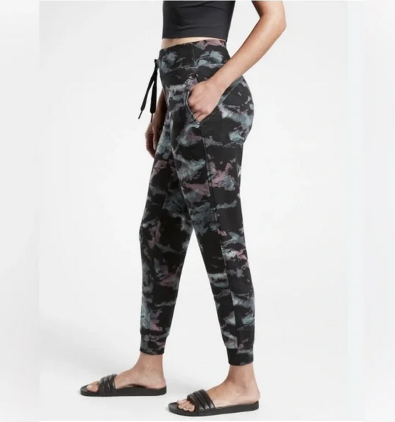 Athleta Marine Black Drawstring Waistband Balance Jogger
