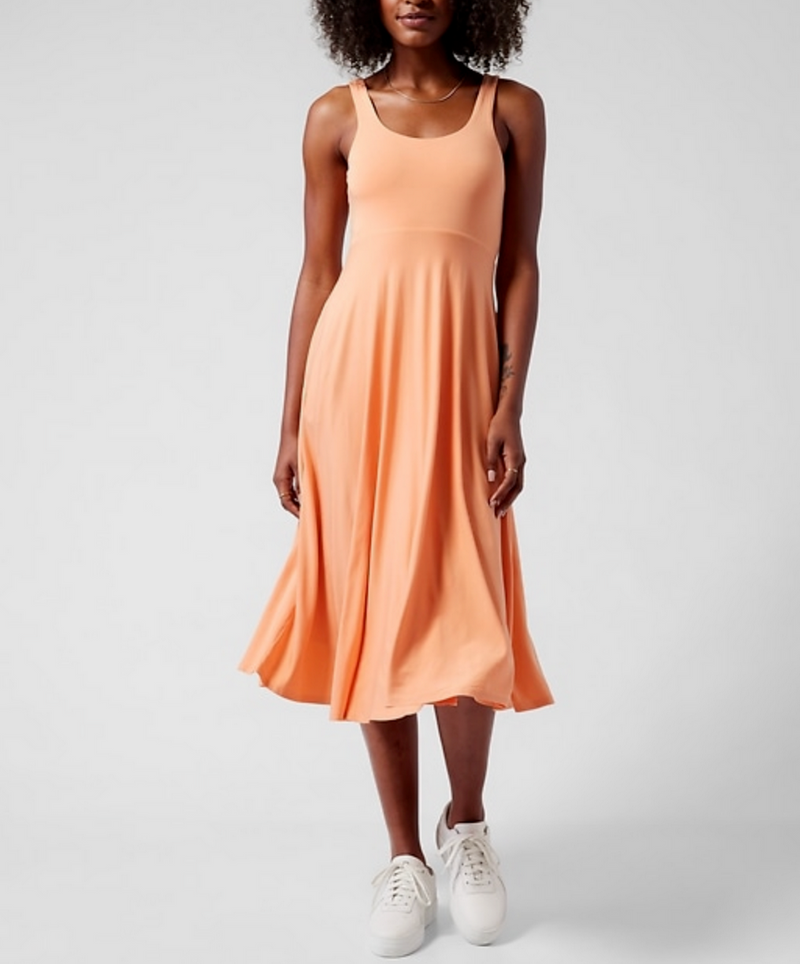 Athleta Cactus Peach Santorini Midi Dress
