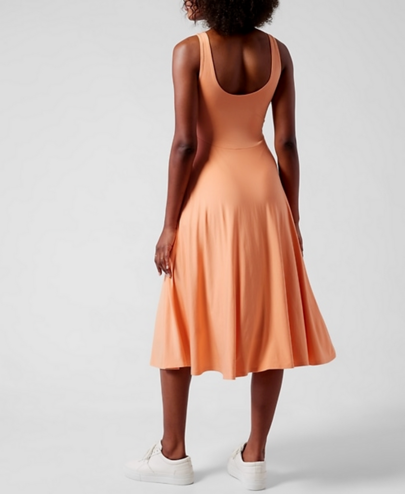Athleta Cactus Peach Santorini Midi Dress