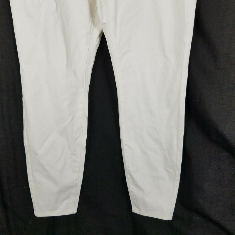 LL Bean Comfort Knit Classic Fit White Denim Blue Jeans Womens 18 NWT 298929