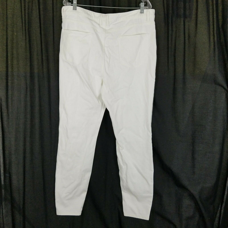 LL Bean Comfort Knit Classic Fit White Denim Blue Jeans Womens 18 NWT 298929