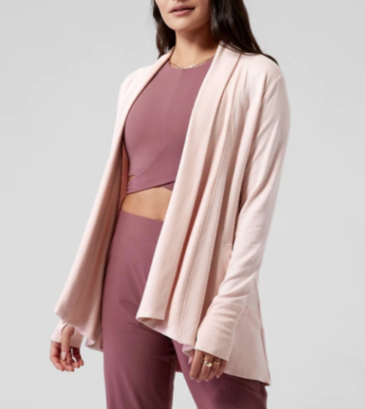 Athleta Orchid Pink Nirvana Pranayama Wrap Cardigan