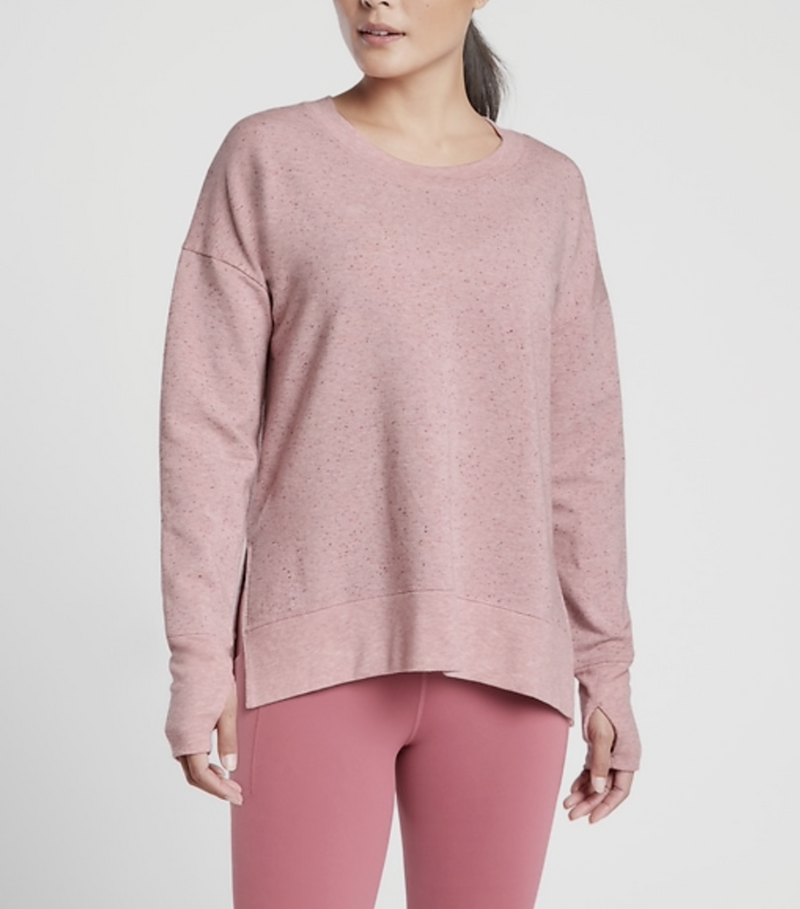 Athleta Berry Multi Nep Balance Pullover Sweatshirt