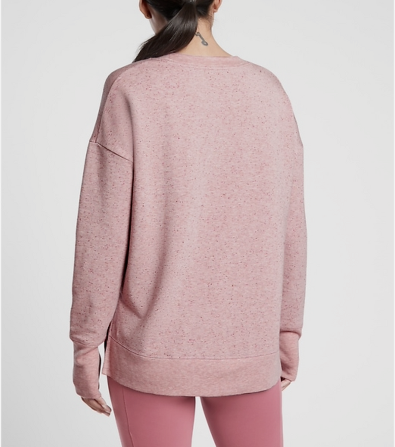 Athleta Berry Multi Nep Balance Pullover Sweatshirt