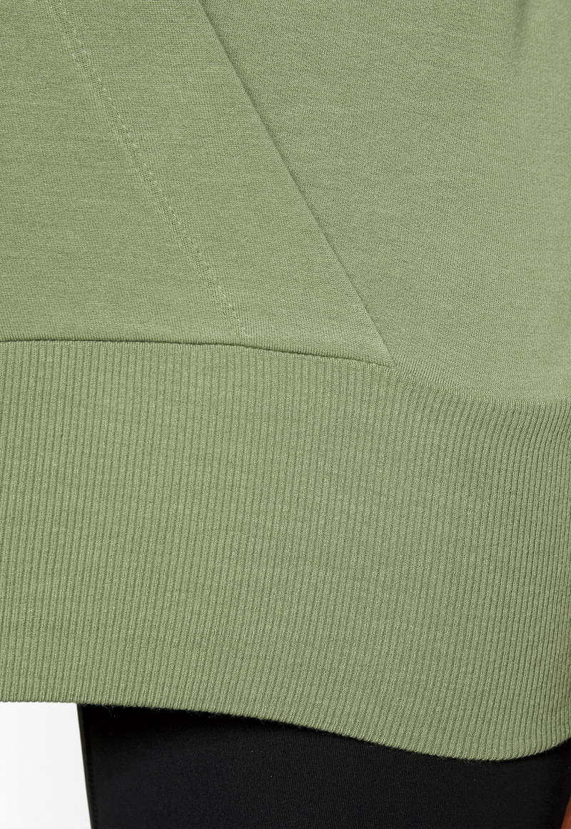 Athleta Eucalyptus Olive Green Purana V-Neck Wrap Sweatshirt