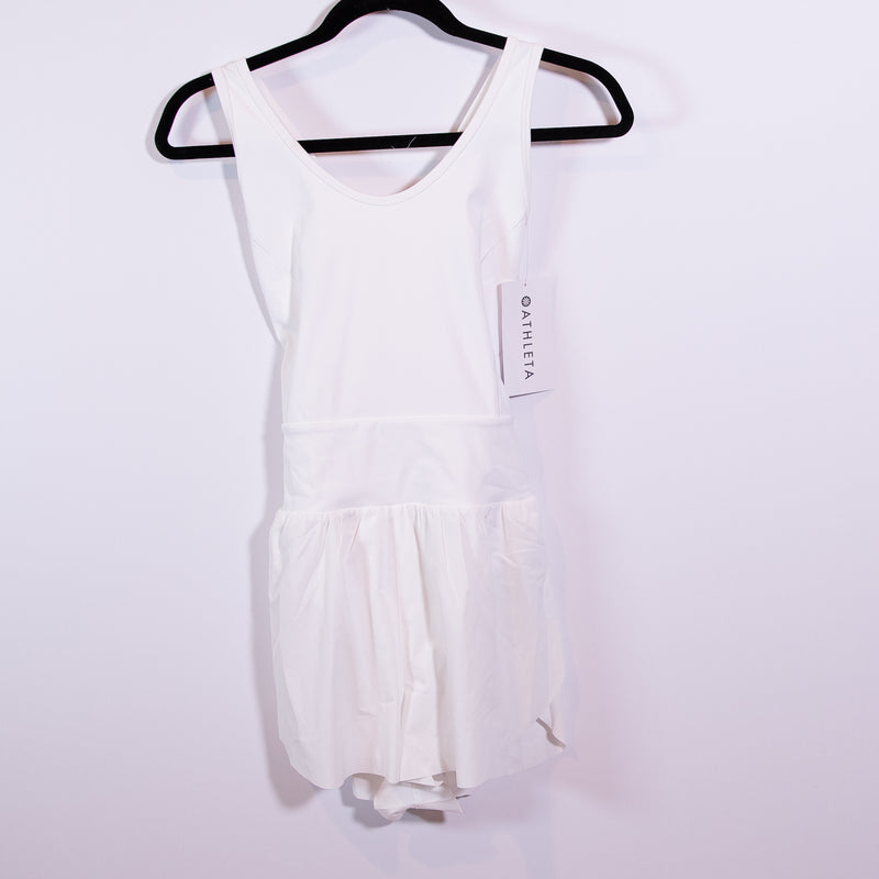 NEW Athleta Crossover Runs Athletic Work Out Mini Short Solid White S