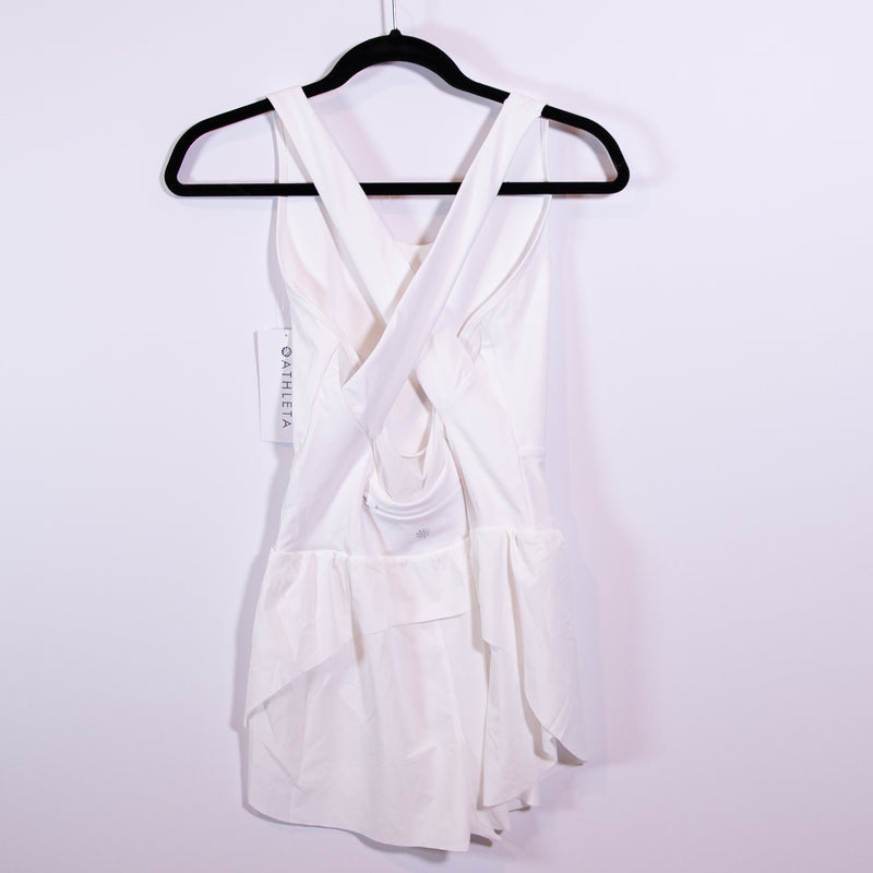 NEW Athleta Crossover Runs Athletic Work Out Mini Short Solid White S