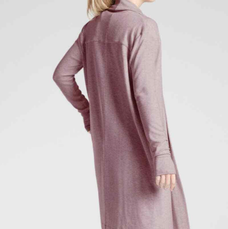Athleta Flora Mauve Long Sleeve Canopy Nirvana Wrap Cardigan