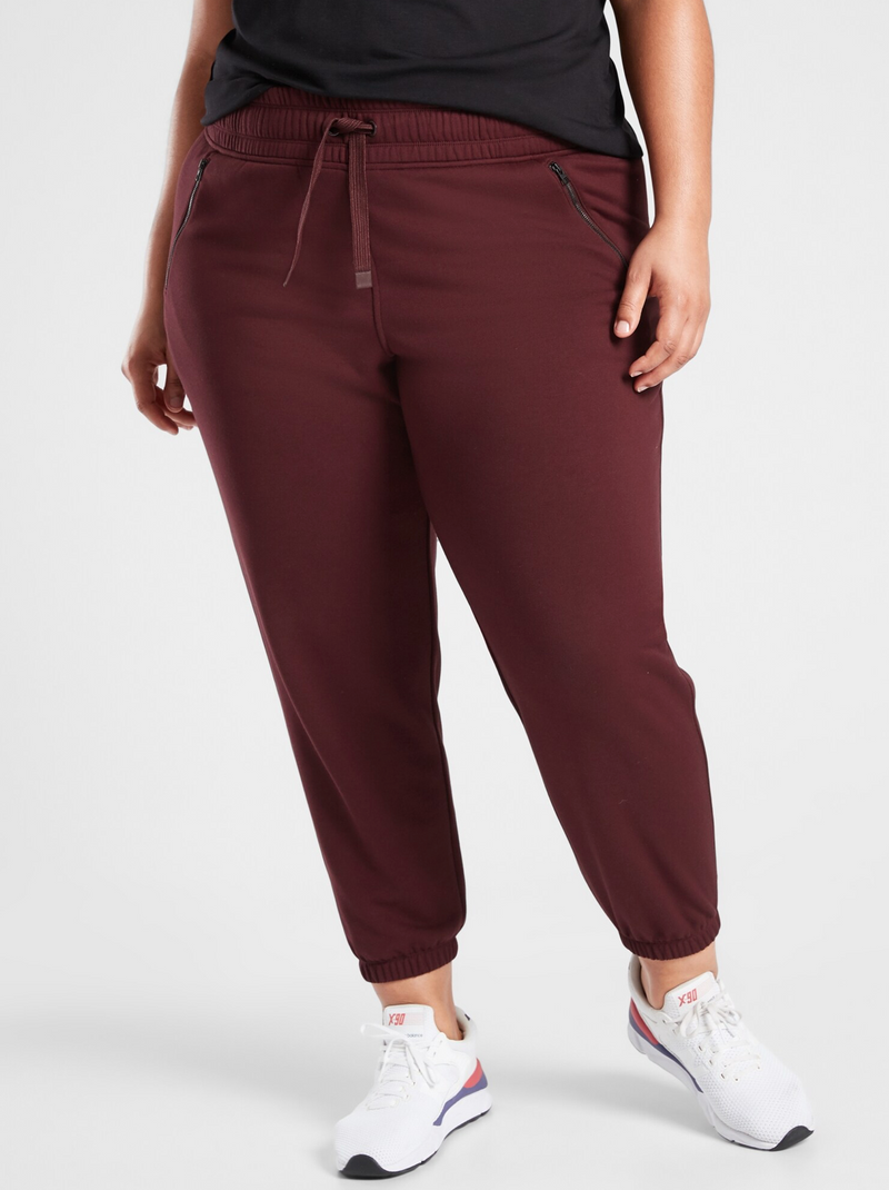 Athleta Burgundy Recover Bounce Back Soft Stretch Jogger Pant