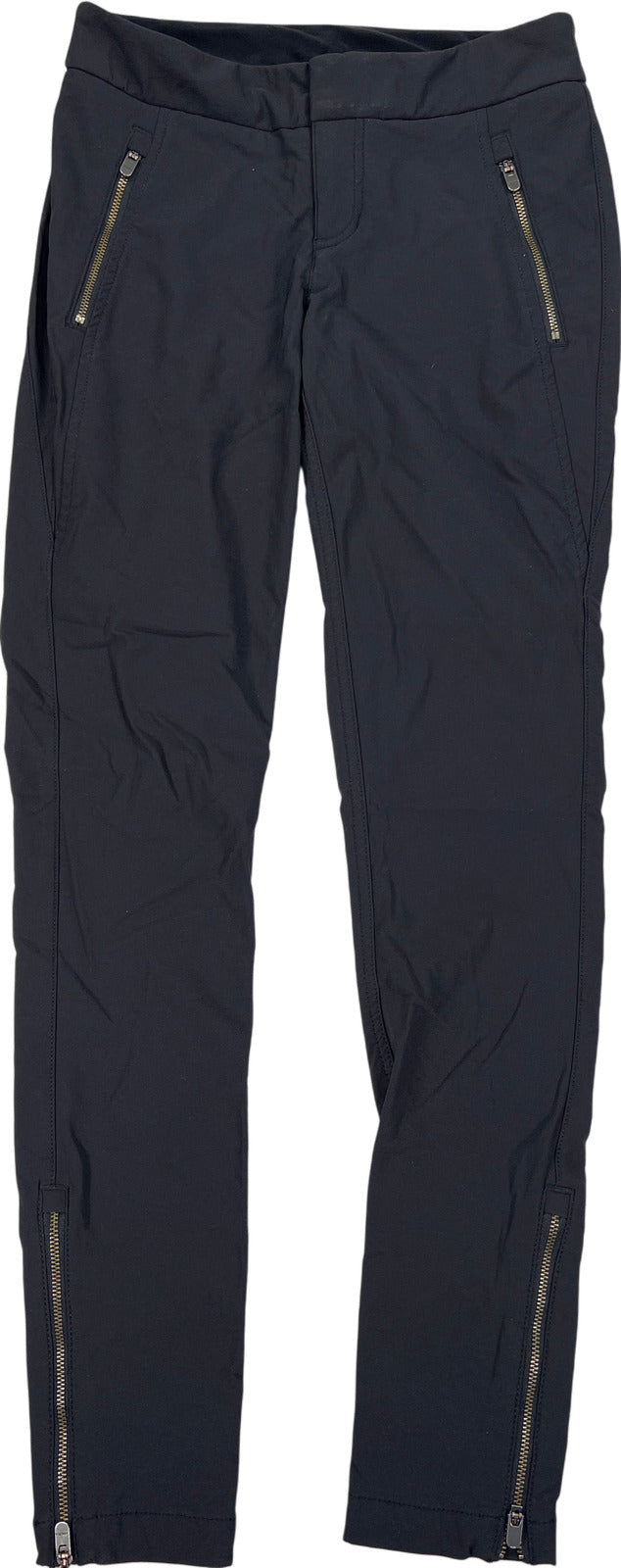 Athleta Women’s Black Stash Utility Zipper Leg Skinny Leg Pants - 0