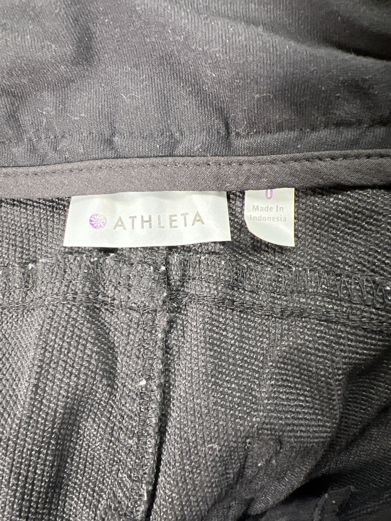 Athleta Women’s Black Stash Utility Zipper Leg Skinny Leg Pants - 0