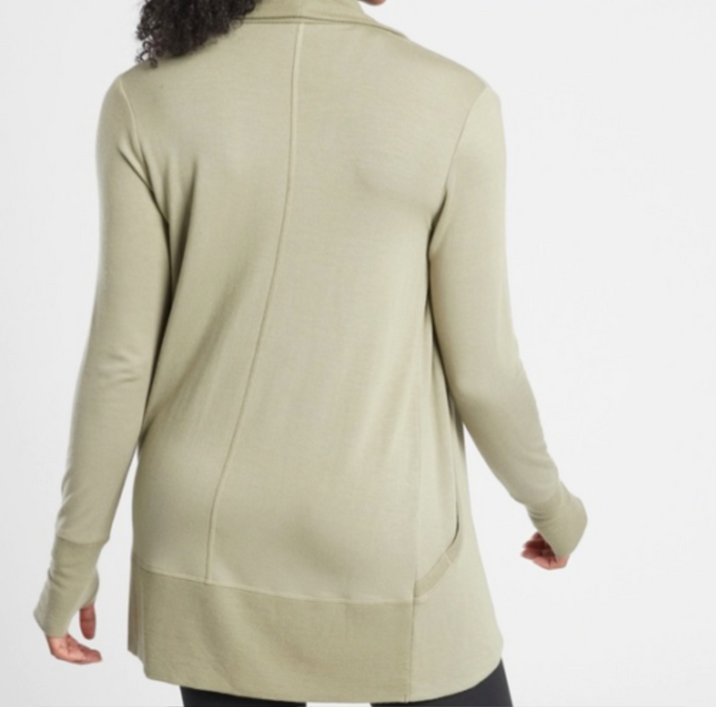 Athleta Olive Nirvana Pranayama Wrap Cardigan