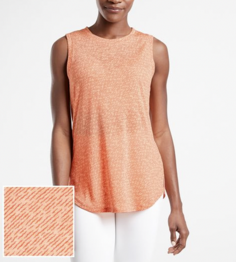 Athleta Warm Sunset Printed Sleeveless Breezy Top Tank