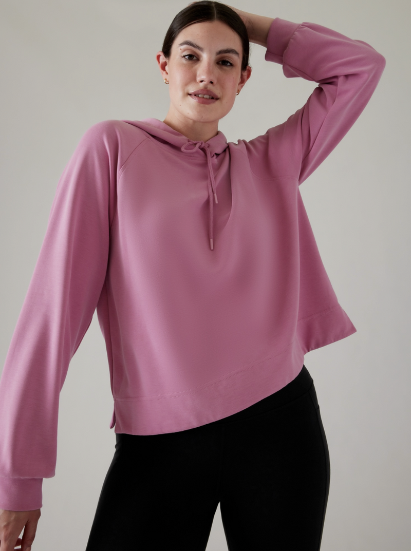 Athleta Pink Seasoft Hoodie Sweatshirt