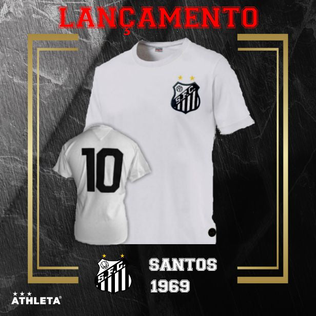 Pele WHITE Soccer Jersey SANTOS 1969 thousandth Goals PELÉ - 100% authentic