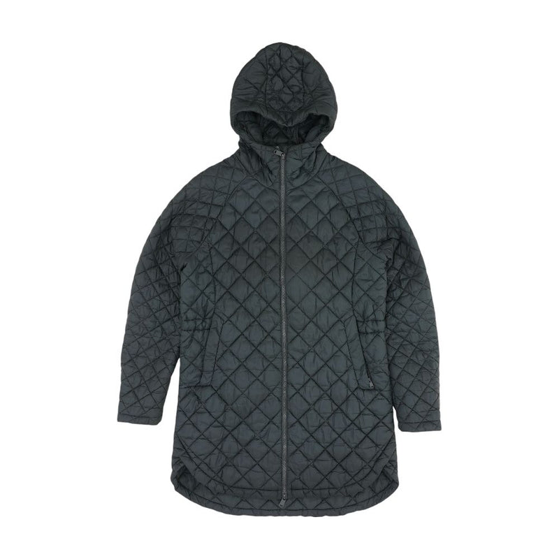 Green Solid Puffer Coat