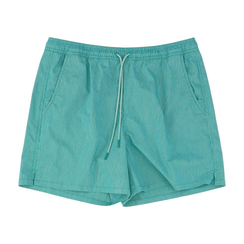 Green Striped Board Shorts