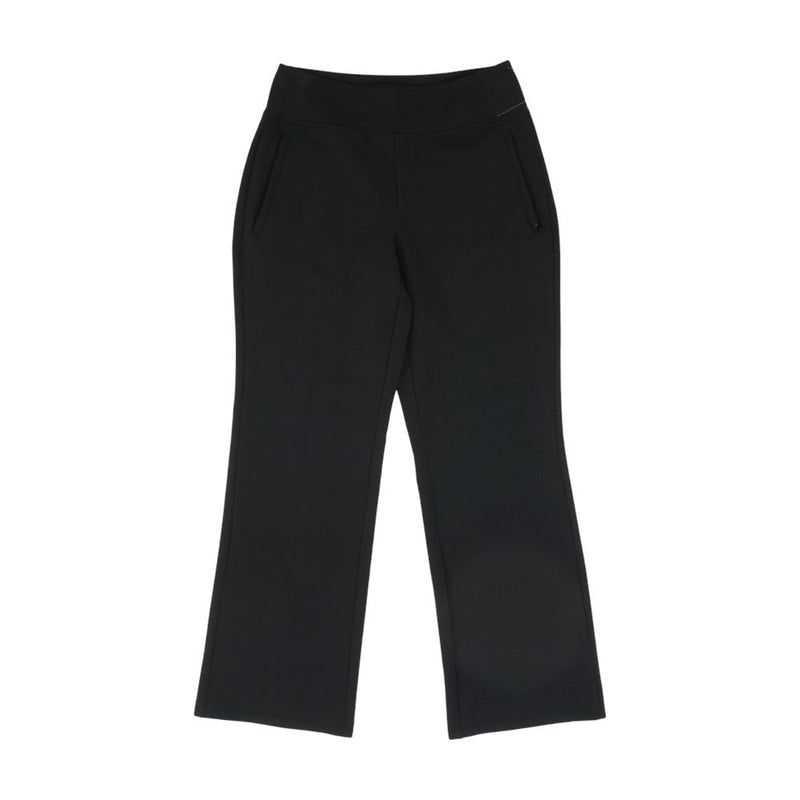 Black Solid Active Pants