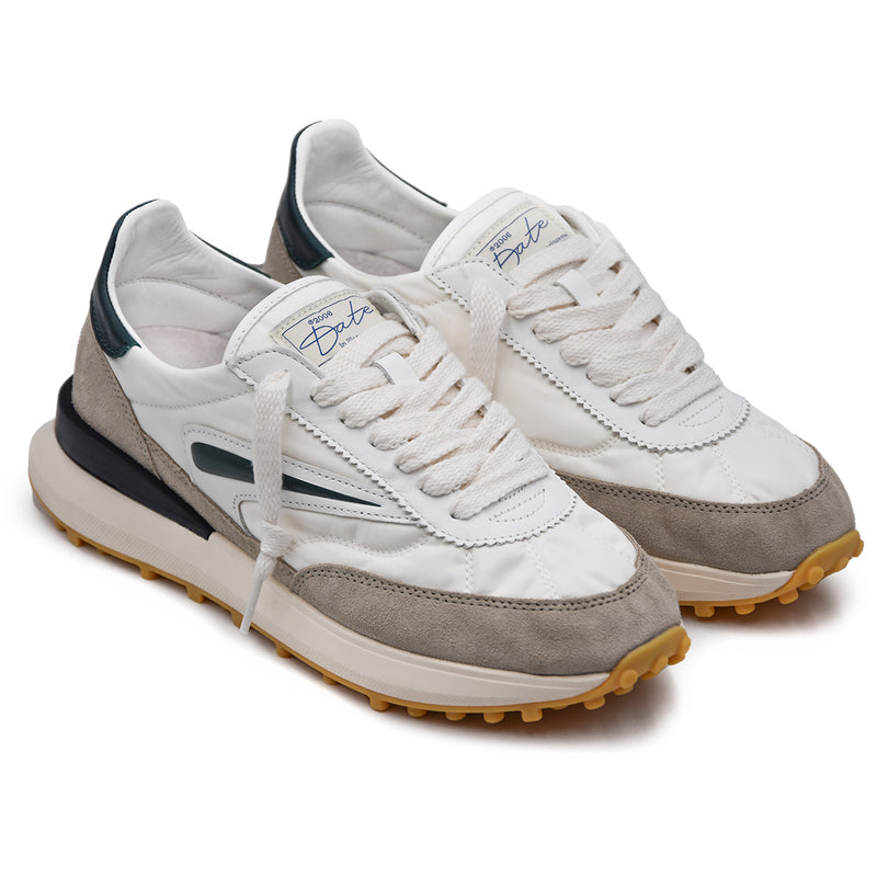Sneakers Men DATE Athleta Nylon White Green Casual Style