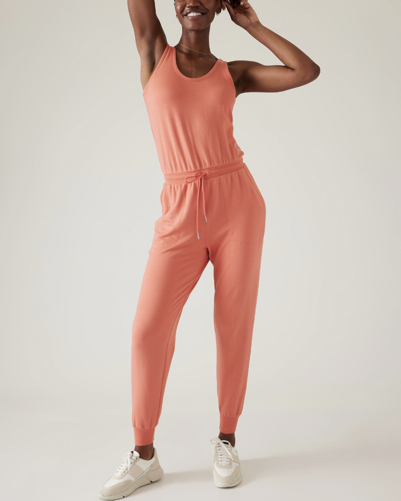 Athleta Soft Persimmon Balance Romper Jumpsuit