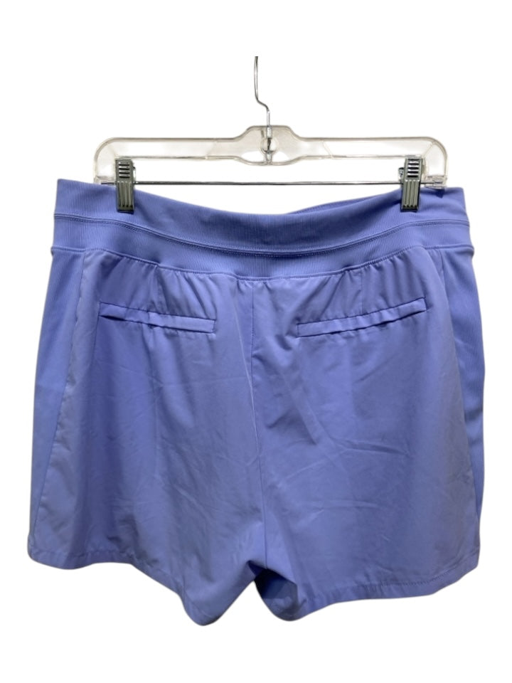 Athleta Size 14 Periwinkle Elastic Waist Ribbed Pockets Shorts