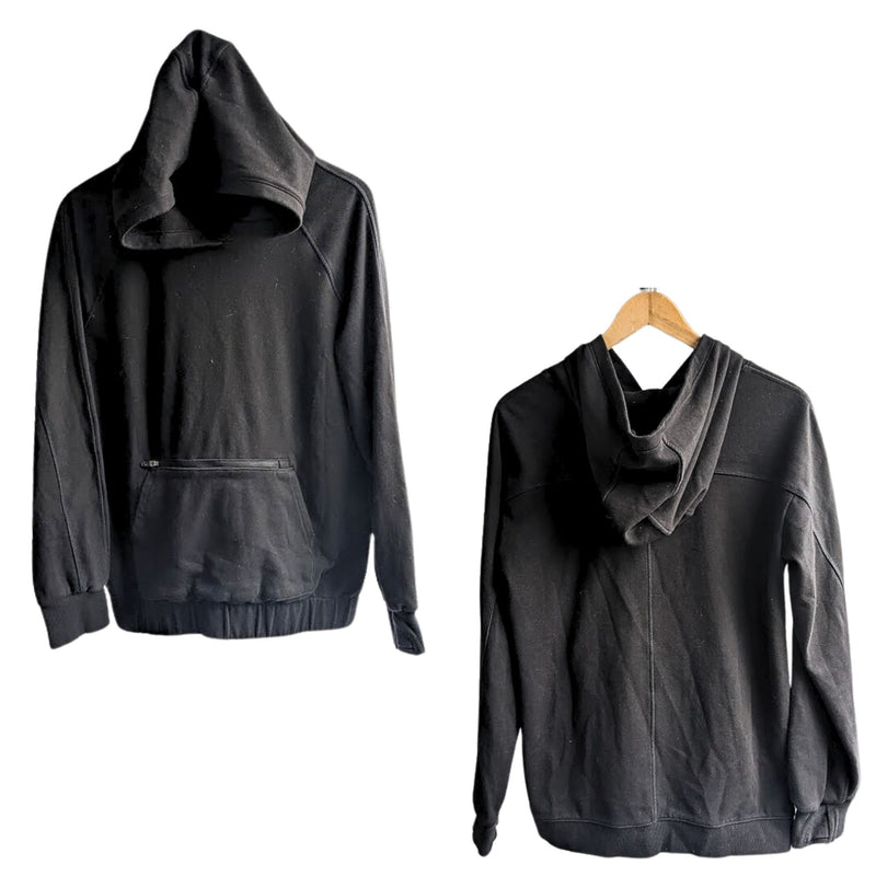 ALLYSON FELIX ATHLETA Girl Black Pullover Hoodie w/ Double Pocket Size XXL/16
