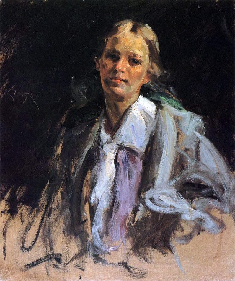 Young Girl by William Merritt Chase - Hand Painted Oil Painting