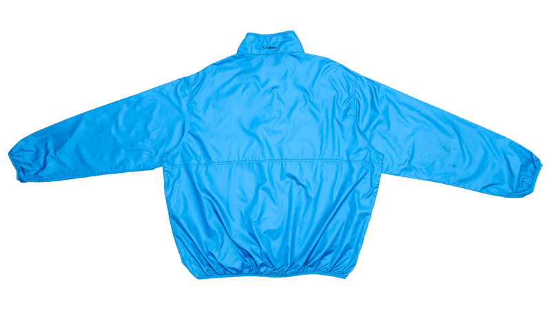LL Bean - Blue 1/4 Zip Windbreaker 1990s XX-Large