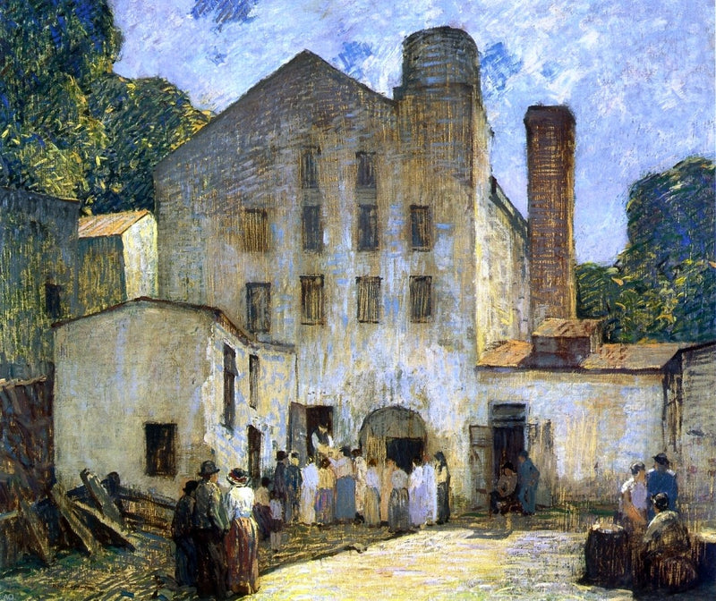 The Silk Mill by Robert Spencer - Hand Painted Oil Painting