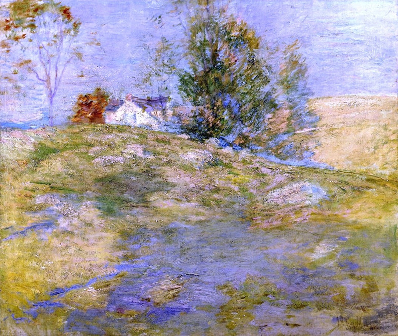 Artist's Home in Autumn, Greenwich, Connecticut by John Twachtman - Hand Painted Oil Painting