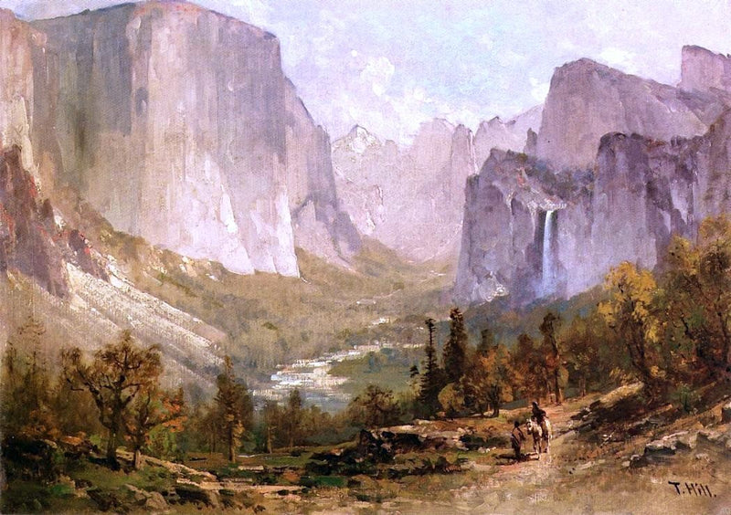 Yosemite Valley by Thomas Hill - Hand Painted Oil Painting