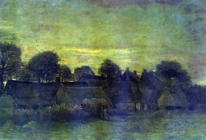 Village at Sunset by Vincent Van Gogh - Hand Painted Oil Painting