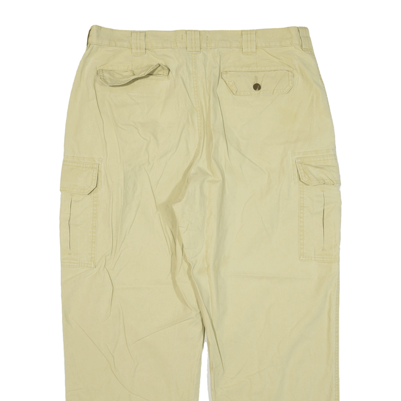 LL BEAN Cargo Trousers Beige Relaxed Straight Mens W36 L28