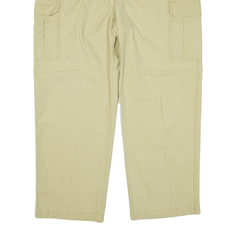 LL BEAN Cargo Trousers Beige Relaxed Straight Mens W36 L28