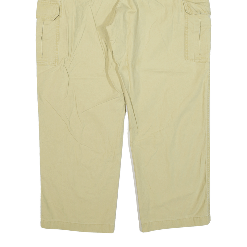 LL BEAN Cargo Trousers Beige Relaxed Straight Mens W36 L28