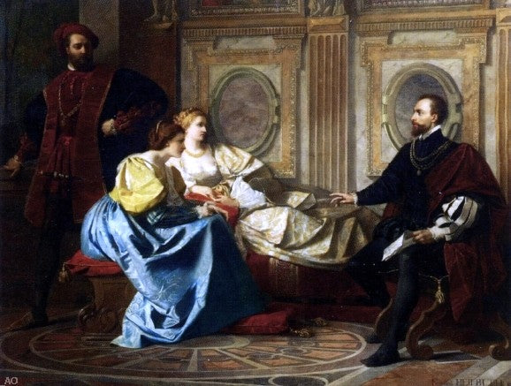 Conveying the News by Ferdinand Heilbuth - Hand Painted Oil Painting