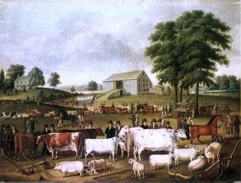 A Pennsylvania Country Fair by Sr John Archibald Woodside - Hand Painted Oil Painting