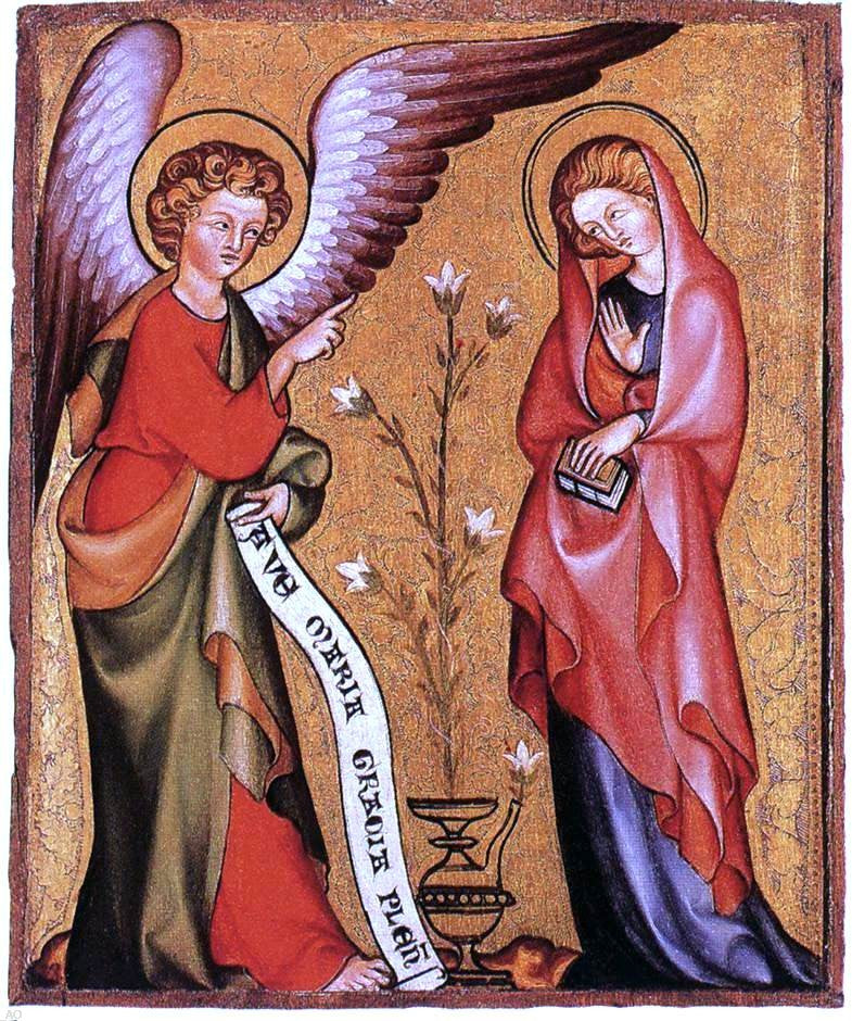 The Annunciation by Painters (2) Masters - Hand Painted Oil Painting