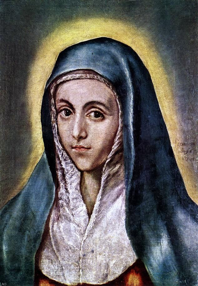The Virgin Mary by El Greco - Hand Painted Oil Painting