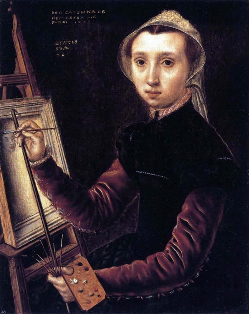 Self-Portrait by Catharina Van Hemessen - Hand Painted Oil Painting