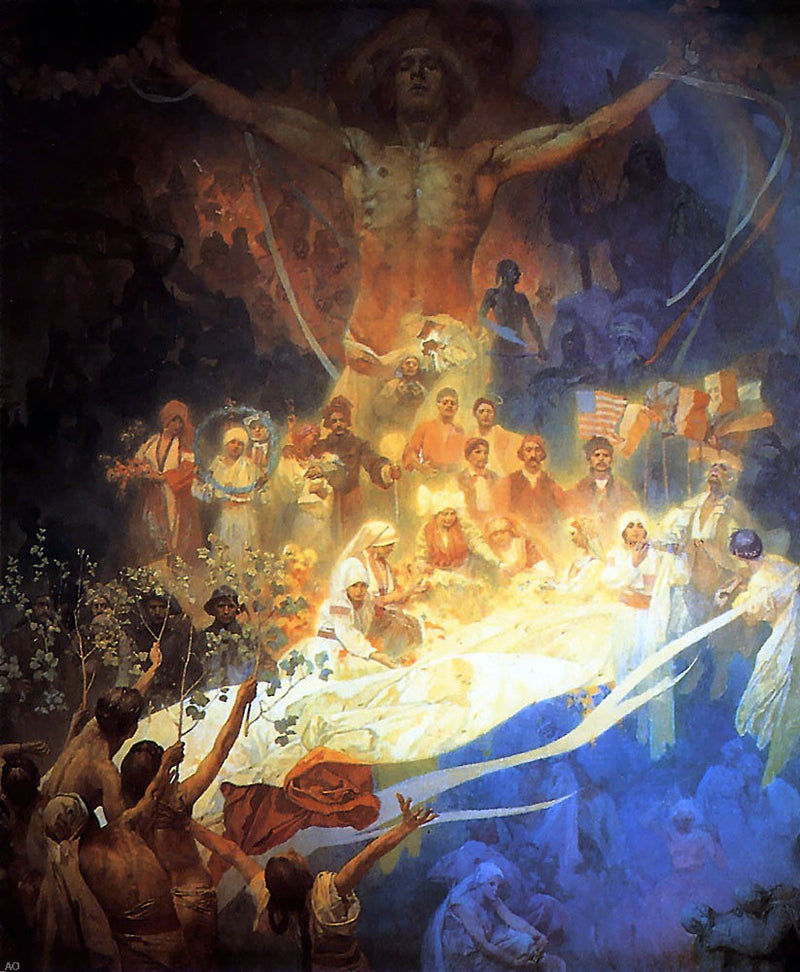 Apotheosis of the Slavs 1926 by Alphonse Maria Mucha - Hand Painted Oil Painting
