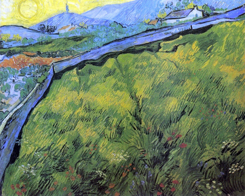Field of Spring Wheat at Sunrise by Vincent Van Gogh - Hand Painted Oil Painting