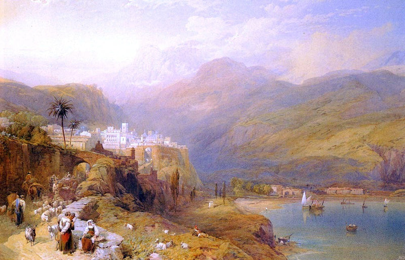 Monaco by Junior Thomas Miles Richardson - Hand Painted Oil Painting