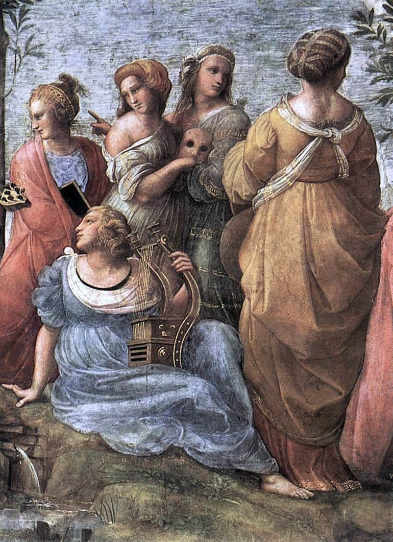 The Parnassus (detail 3) (Stanza della Segnatura) by Raphael - Hand Painted Oil Painting